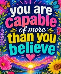 You Are Capable Paint By Numbers
