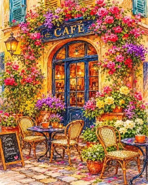 Cafe Shop Paint By Numbers