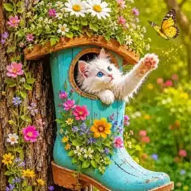 Cat House Paint By Numbers