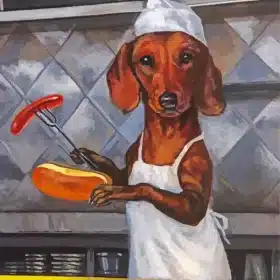Dog Cooking Paint By Numbers 