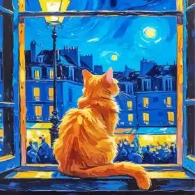 Lonely Cat Paint By Numbers