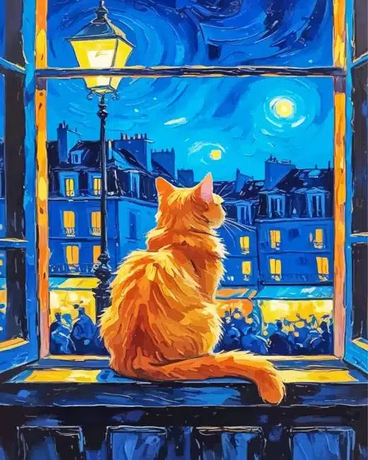 lonely cat paint by numbers Lonely Cat Paint By Numbers