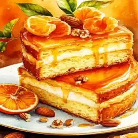 Orange Cake Paint By Numbers 