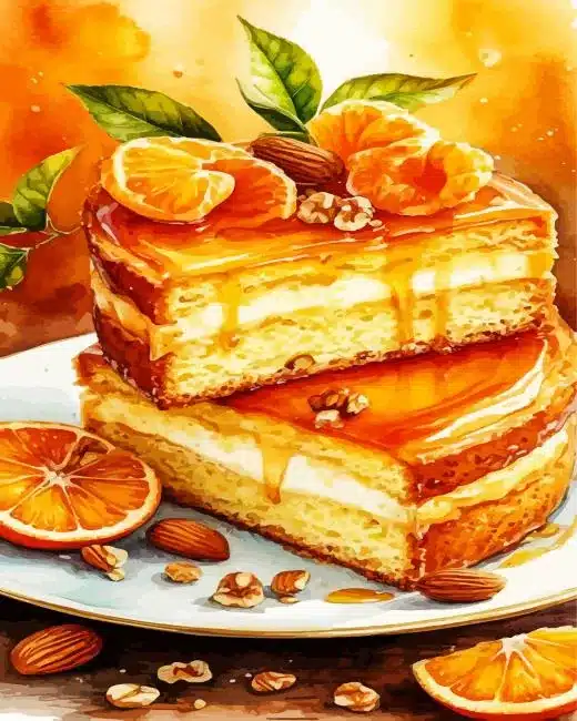 Orange Cake Paint By Numbers