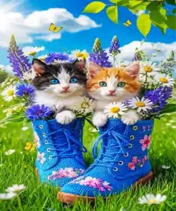 Shoes And Cats Paint By Numbers