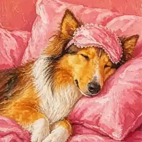 Sleepy Dog Paint By Numbers 