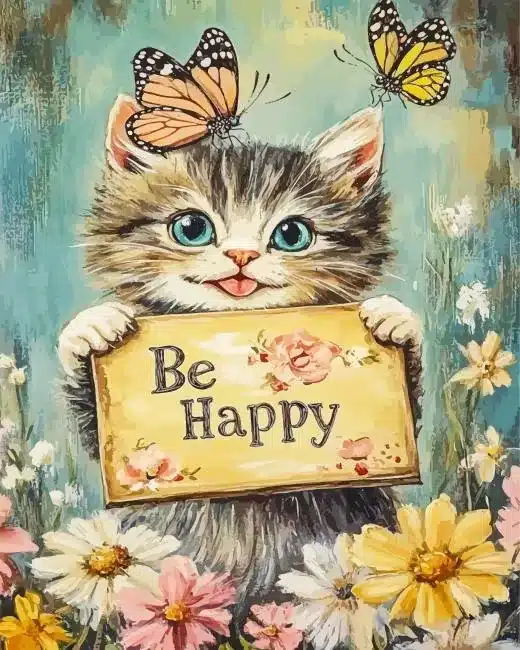 Be Happy paint by numbers Be Happy Paint By Numbers
