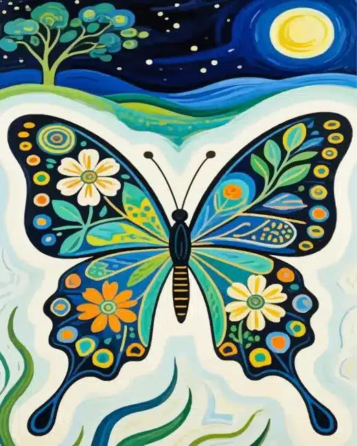 Butterfly art paint by numbers Butterfly Art Paint By Numbers