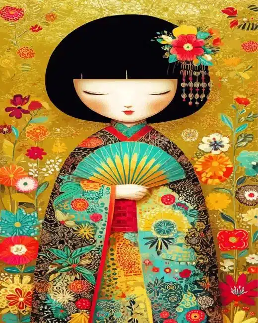 Chinese Girl Art Paint By Numbers