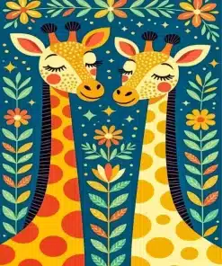 Giraffes Art Paint By Numbers