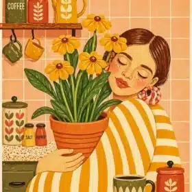 Girl And Flowers Art Paint By Numbers