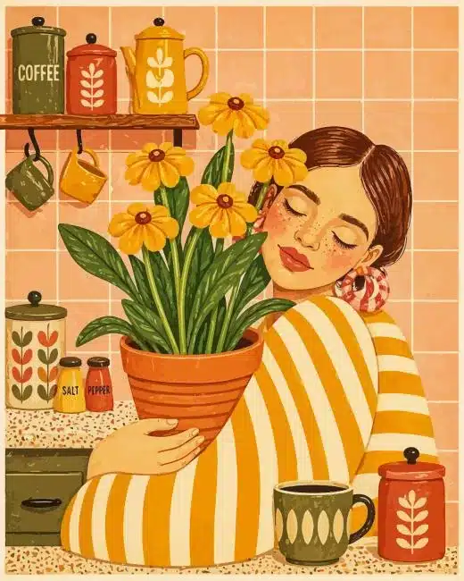 Girl And Flowers Art Paint By Numbers