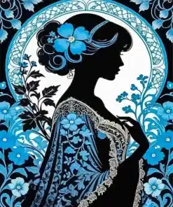 Lady Silhouette Paint By Numbers
