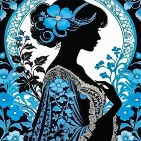 Lady Silhouette Paint By Numbers