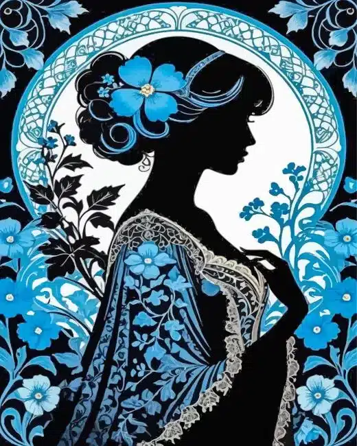 Lady Silhouette Paint By Numbers