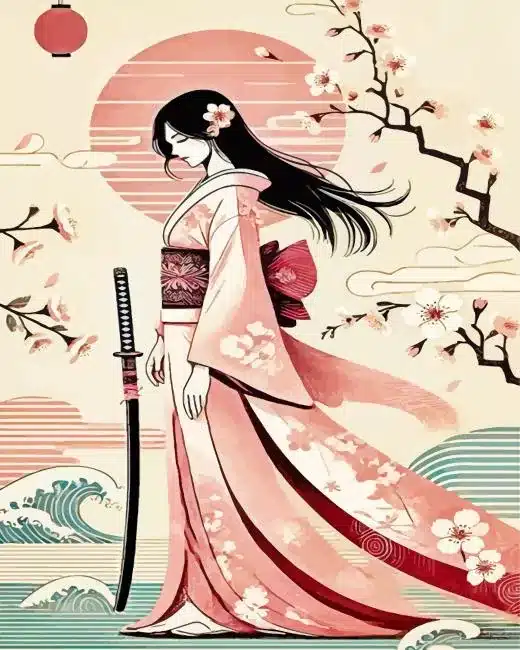asian lady (2) paint by number Asian Lady Paint By Numbers