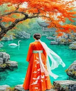 Asian Woman Art Paint By Numbers