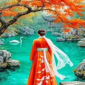 Asian Woman Art Paint By Numbers