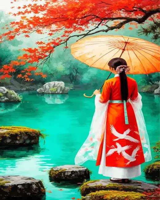 asian woman paint by number Asian Woman Paint By Numbers