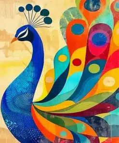 Colorful Peacock Paint By Numbers