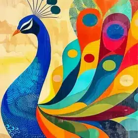 Colorful Peacock Paint By Numbers
