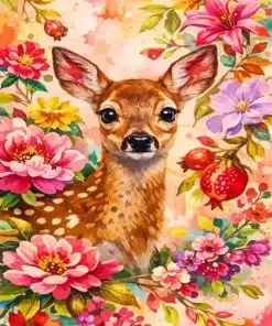 Floral Cat Paint By Numbers