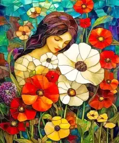 Floral Lady Paint By Numbers