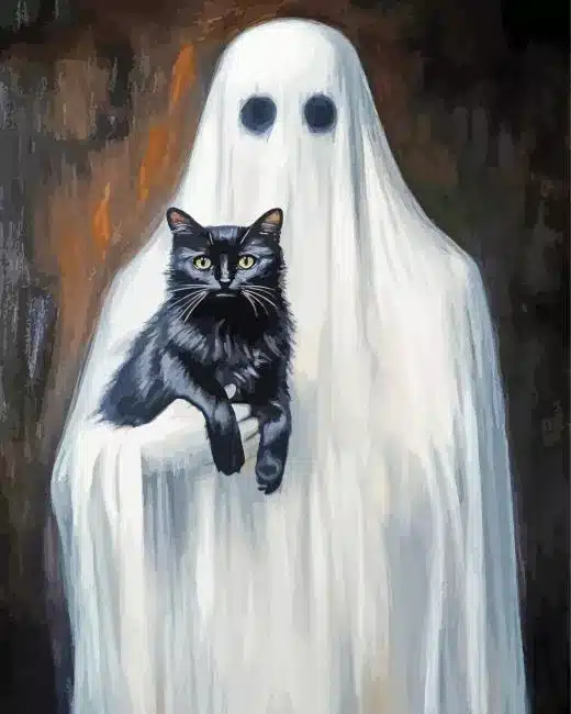 ghost cat paint by numbers Ghost Cat Paint By Numbers