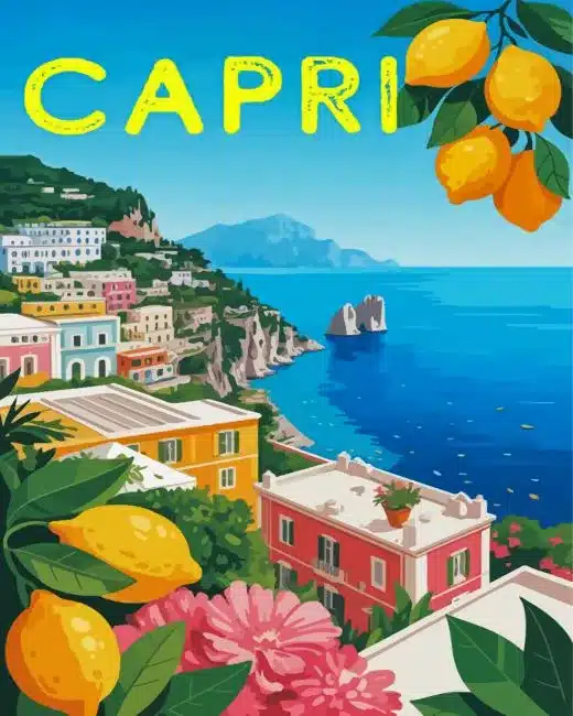 Capri paint by numbers Capri Poster Paint By Numbers