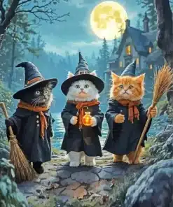 Cat Witches Paint By Numbers