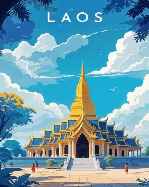 Laos Poster Paint By Numbers