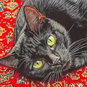 Black Cat Paint By Numbers 