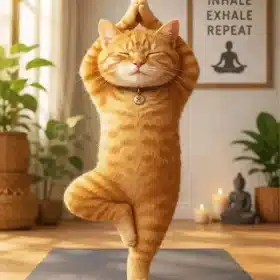 Cute Cat Doing Yoga Paint By Numbers