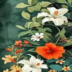 Tropical Flowers Paint By Numbers