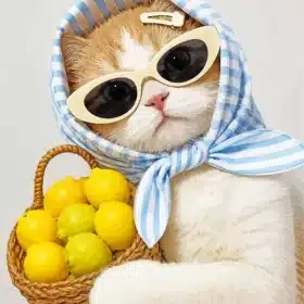 Lemon Cat Paint By Numbers