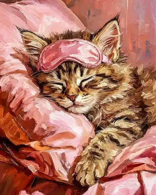 Sleepy Cat Paint By Numbers