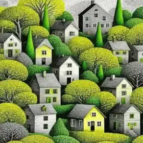  Whimsical Houses Paint By Numbers 