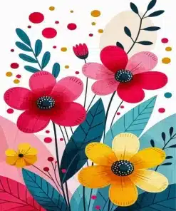 Whimsical Flowers Paint By Numbers