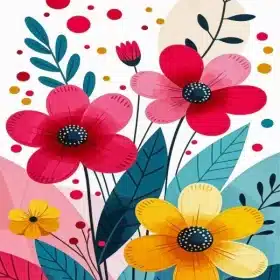 Whimsical Flowers Paint By Numbers
