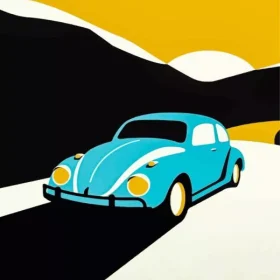 Blue Car Paint By Numbers