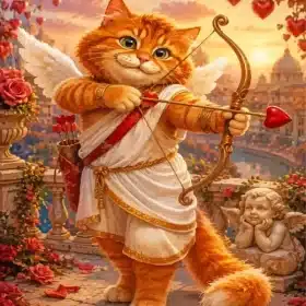 Cupid Cat Paint By Numbers
