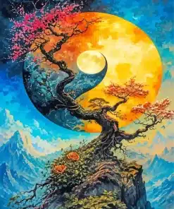 Yin Yang Moon Paint By Numbers