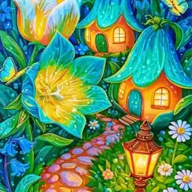 Fairy Houses Paint By Numbers 