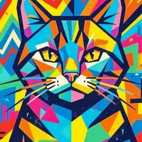 Pop Art Cat Paint By Numbers 