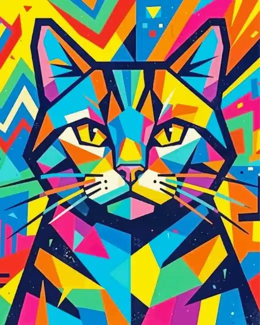 Pop Art Cat Paint By Numbers