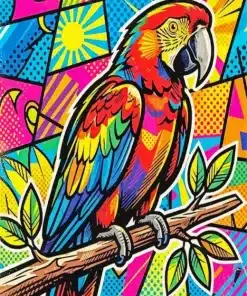 Pop Art Parrot Paint By Numbers