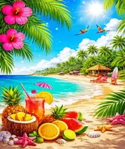 Tropical Vibes Paint By Numbers