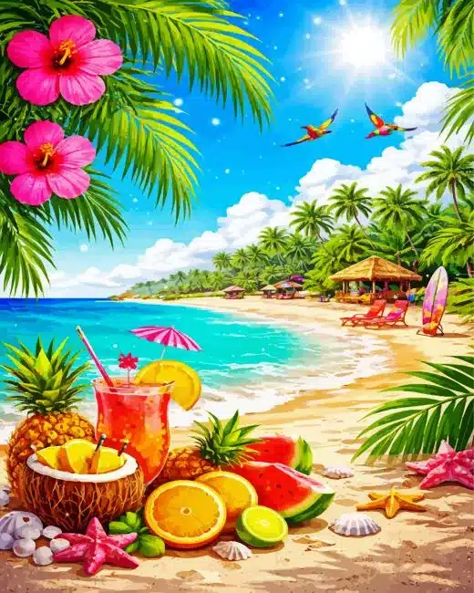 Tropical Vibes Paint By Numbers
